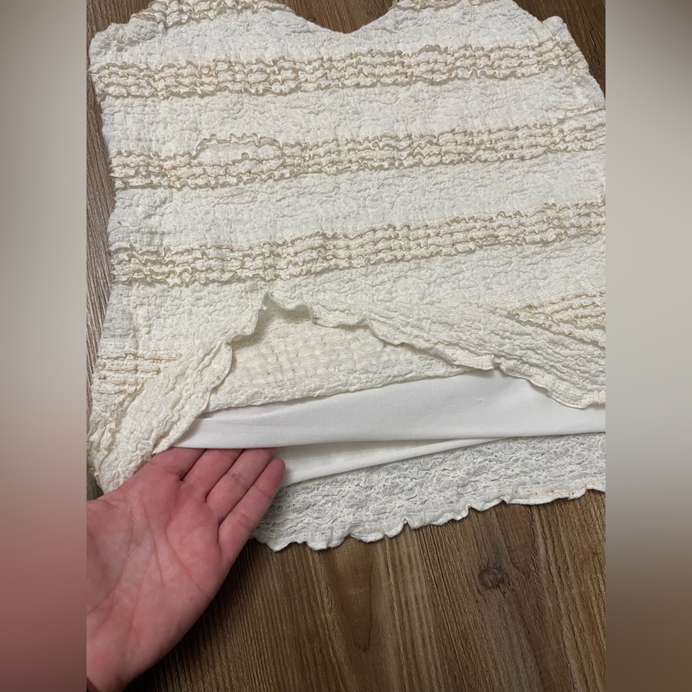 Banana Republic Cream White Gold Cami Tank Lace Size Medium - Picture 6 of 9